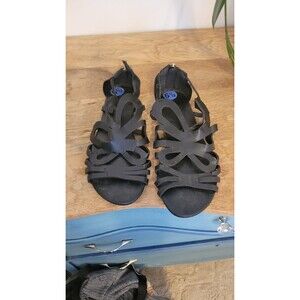 Strap sandals, black 6.5